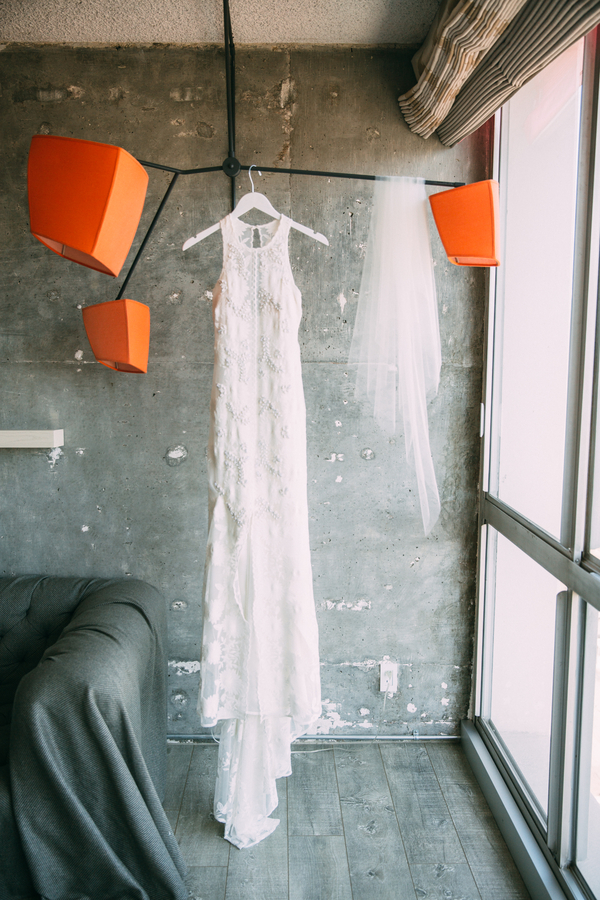 Wedding dress photographed by Bright Bird Wedding Photography